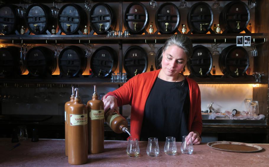 Van Kleef, a distillery established in 1842, is the last one in The Hague. Today, it’s also a museum and tasting room, where owner Fleur Kruyt leads tastings. 