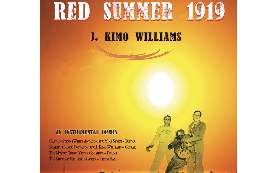 The CD cover for veteran J. Kimo Williams’ new release, “Red Summer 1919,” described as a ‘progressive jazz rock opera’ that uses music instead of words to evoke the experiences of Black veterans after World War I. The instrumental opera is being released on Spotify and Apple Music on Veterans Day.