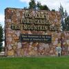 The entrance sign to Fort Carson, Colo.