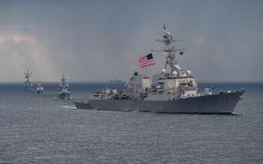 250605-N-ZQ263-2006 (June 5, 2025) The Arleigh Burke-class guided-missile destroyer USS Paul Ignatius (DDG 117), steams into formation alongside NATO ships during Baltic Operations 2025. BALTOPS 25 is the premier maritime-focused exercise in the Baltic Region. The exercise, led by U.S. Navy Forces Europe/Africa/U.S. Sixth Fleet and command-and-controlled by Naval Striking and Support Forces NATO, provides a unique training opportunity to strengthen combined response capabilities critical to preserving freedom of navigation and security in the Baltic Sea. (U.S. Navy photo by Mass Communication Specialist 2nd Class Kenneth Lagadi)