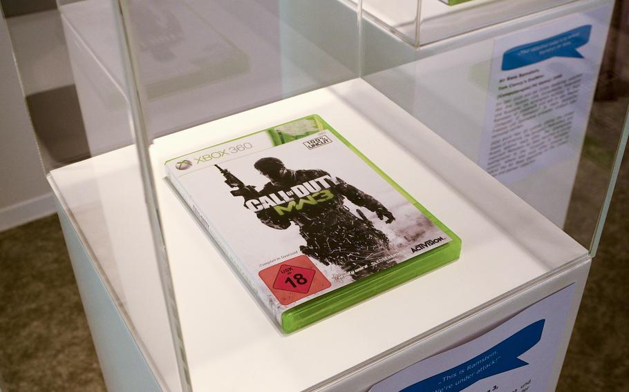 An exhibition running at Docu Center Ramstein in Germany showcases American media that refers to Ramstein Air Base, such as the video game Call of Duty: Modern Warfare 3, which has one level that mentions the base. American culture tends to use the base as a stepping stone to or from wars or conflict elsewhere.