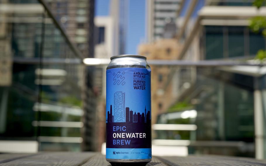 Epic OneWater Brew ale made from purified recycled water. 