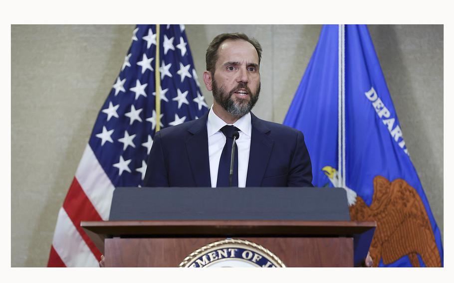 Special Counsel Jack Smith speaks at the Justice Department on Aug. 1, 2023, in Washington, D.C.