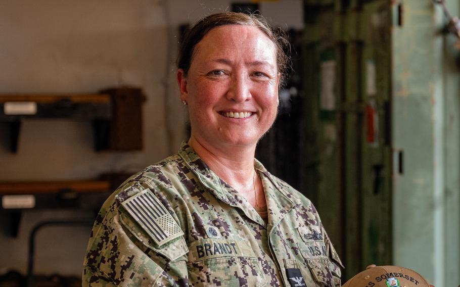 Navy Capt. Michel Brandt was relieved as the commanding officer of the San Antonio-class amphibious transport dock ship USS Somerset on June 6, 2024, service officials said.