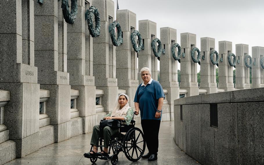 "We have traveled in Toronto, and we traveled also in the U.K. There's no precautions anymore anywhere. So we're not taking any precautions," said Nadeem Rizvi, a tourist from Pakistan, as he and his wife, Afshan Nadeem, visited the World War II Memorial. 