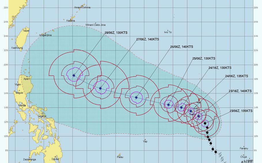 Mawar was upgraded to a super typhoon around 5 p.m. Tuesday, May 23, 2023.