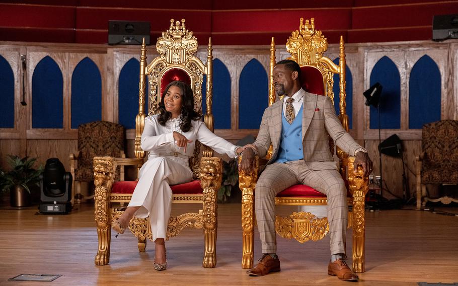 Regina Hall, left, and Sterling K. Brown are disgraced church leaders planning a comeback in “Honk for Jesus. Save Your Soul.”