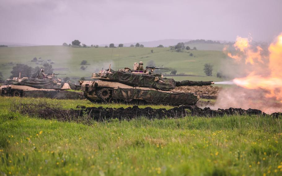 U.S. soldiers launch defensive attacks during Steadfast Defender in Cincu, Romania, June 1, 2021. The first iteration of the exercise in 2021 had 4,000 troops. The exercise is expected to grow to include more than 40,000 troops in 2024.
