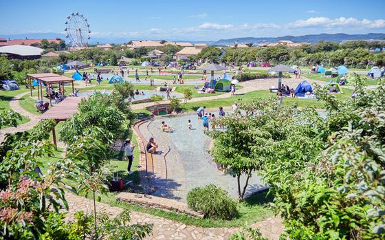 Soleil Hill Park near Yokosuka Naval Base, Japan, offers a considerable number of activities, from playgrounds to go-karts, both for a fee and for free.