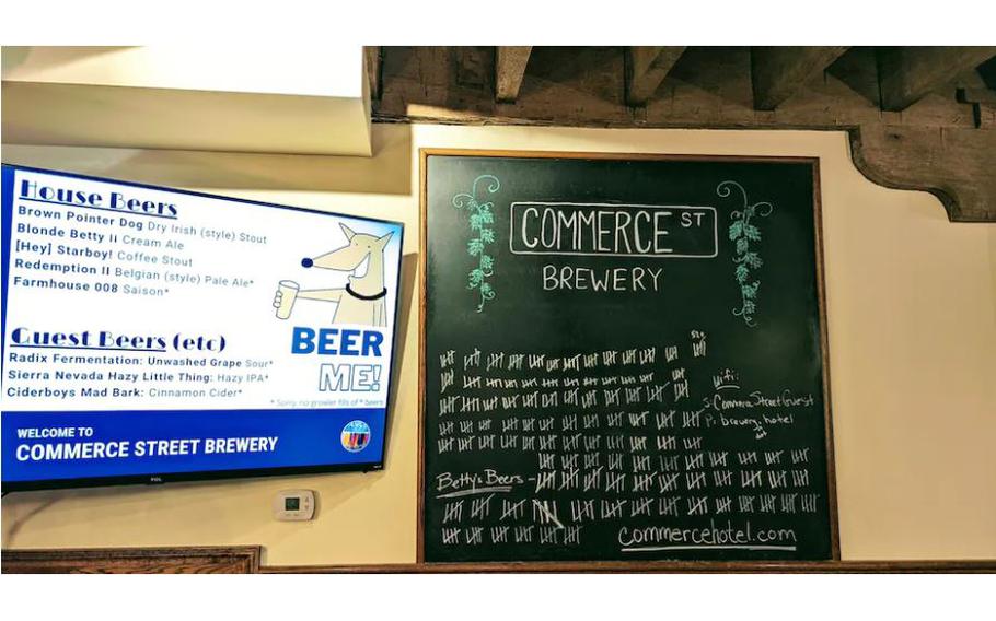 The growing tally of beers for Betty White at the Commerce Street Brewery Hotel in Mineral Point, Wis. 