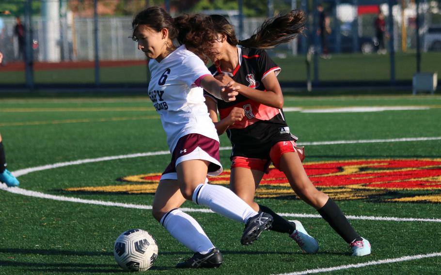 Sasha Malone tries to maintain control.