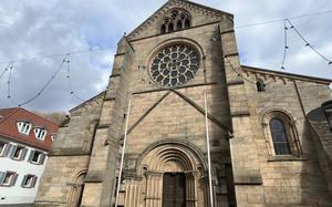 The 12th century Abteikirche, or abbey church, in Otterberg, Germany, has a length of 262 feet.
