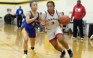 Senior guard Moa Best (3) averaged 24.5 points, 13 assists and 7 steals per game for an E.J. King team that won its second straight Far East Division II Tournament title.
