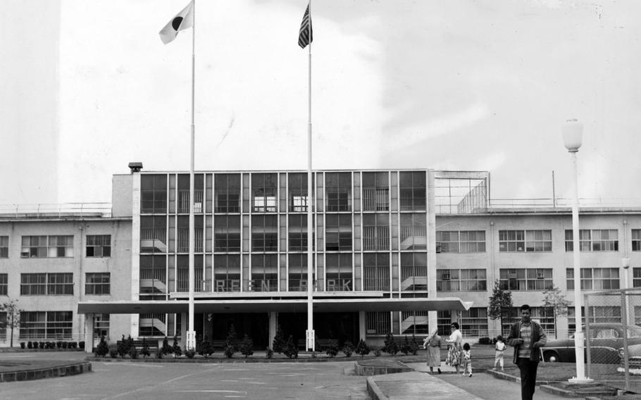 The Green Park Housing Annex in Musashino, Tokyo, is pictured in May 1962. It housed more than 2,000 people at a time between 1954 and 1973. 