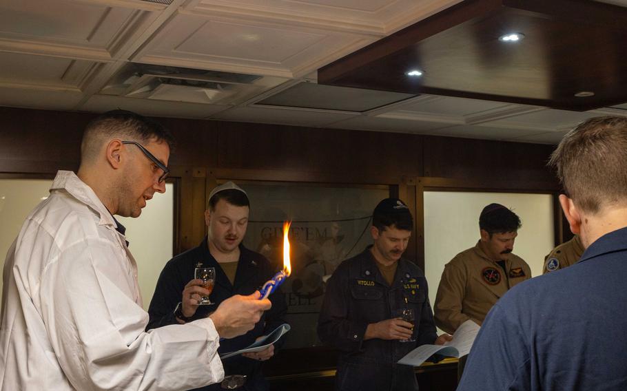 Sailors observe Passover