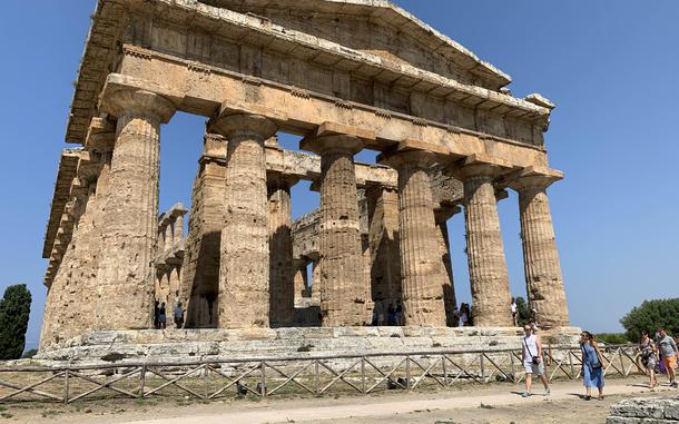 A UNESCO World Heritage site, the ruins at Paestum include three Greek temples built between 550-450 B.C. The best preserved is the Temple of Neptune, which visitors can enter and explore. 