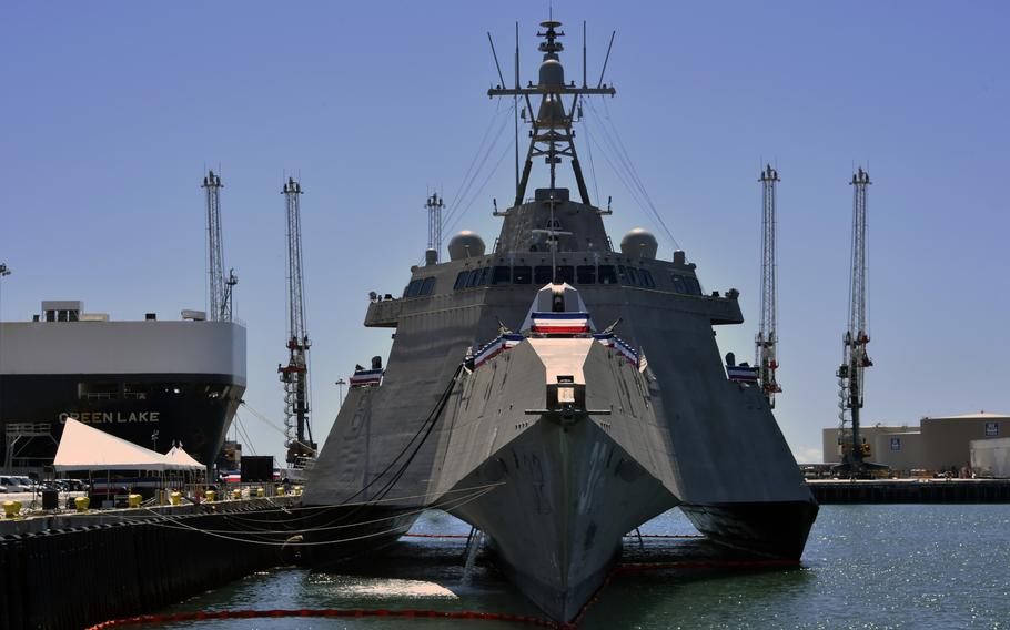 The Navy commissioned USS Santa Barbara on April 1, 2023, the latest Independence-class littoral combat ship put into service. It is the third Navy vessel to bear the name of the Southern California city. The ship is homeported in San Diego.