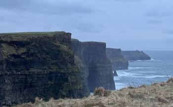 Cliffs of Moher on a very cold and cloudy day