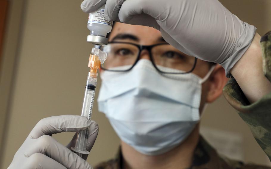 Over 80% of U.S. Forces Korea troops and civilian employees have been vaccinated for the coronavirus, and less than 1% of its active-duty service members have tested positive for COVID-19. 