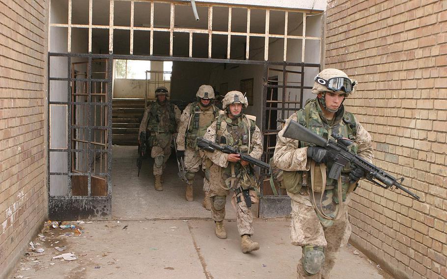 U.S. Marines seize apartments at the edge of Fallujah, Iraq, Nov. 8, 2004. 