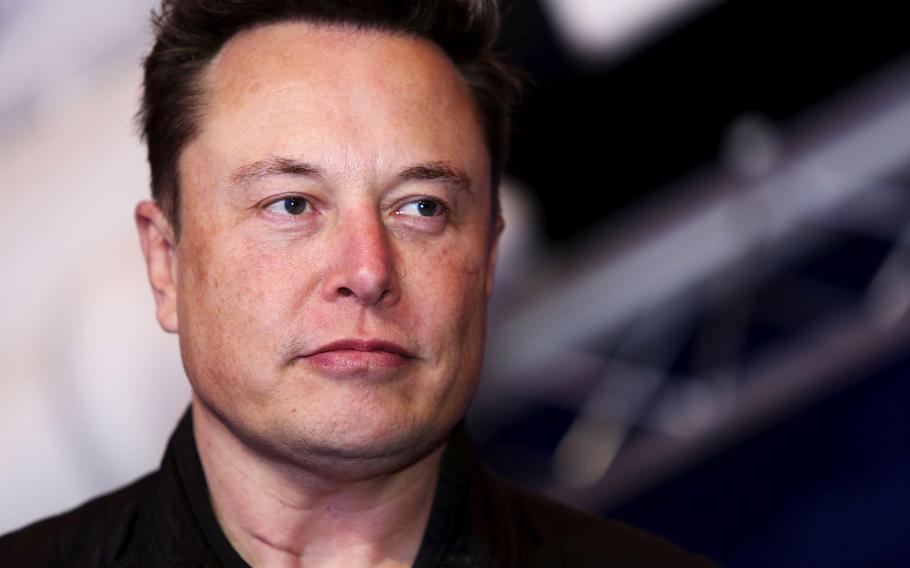 Elon Musk, chief executive officer of Tesla, in Berlin on Dec. 1, 2020.