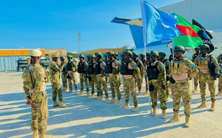 A small contingent of soldiers from the Somali army’s Danab Brigade is taking part in exercise Justified Accord in Kenya. Led by the U.S., the multinational exercise got underway Monday, Feb. 26, 2024.