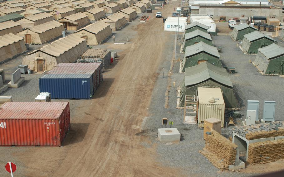 More than 1,000 service members live at Camp Lemonier near Djibouti City, Djibouti, shown in January 2004.