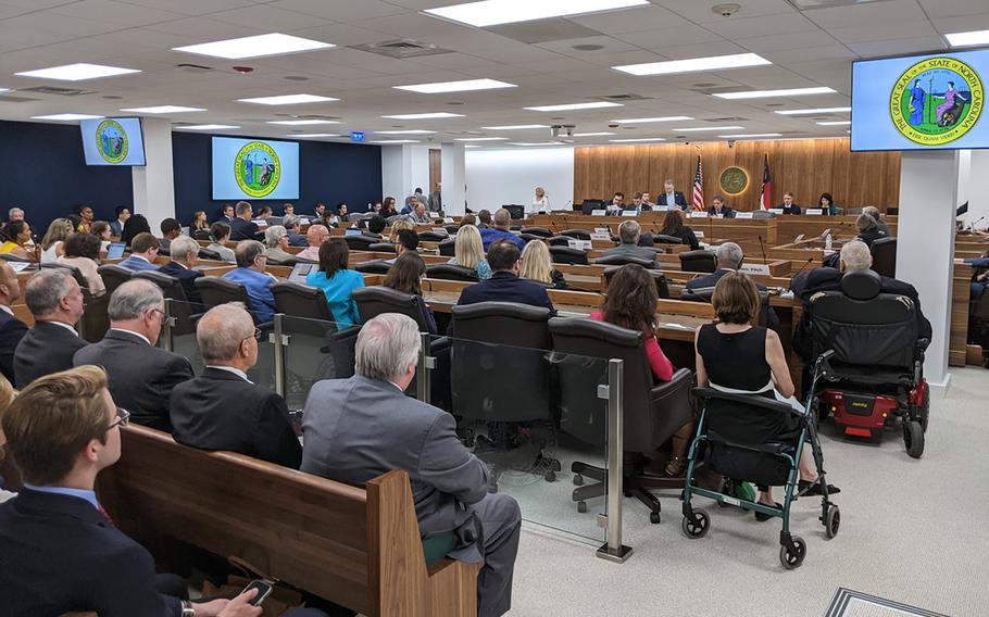 The North Carolina Senate Finance Committee’s hearing on the medical marijuana bill last month was packed with observers. The bill passed and proceeded to the Senate Health Committee.
