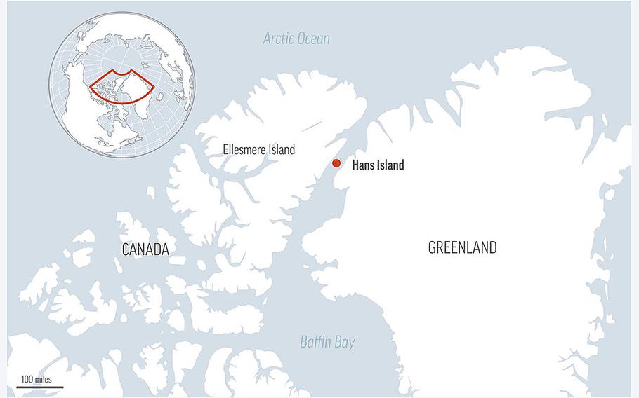Under an agreement to be signed Tuesday, a border is to be drawn across the half-square-mile Hans Island, in the waterway between the northwestern coast of the semi-autonomous Danish territory of Greenland and Canada’s Ellesmere Island. 