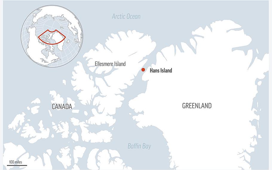 Under an agreement to be signed Tuesday, a border is to be drawn across the half-square-mile Hans Island, in the waterway between the northwestern coast of the semi-autonomous Danish territory of Greenland and Canada’s Ellesmere Island.
