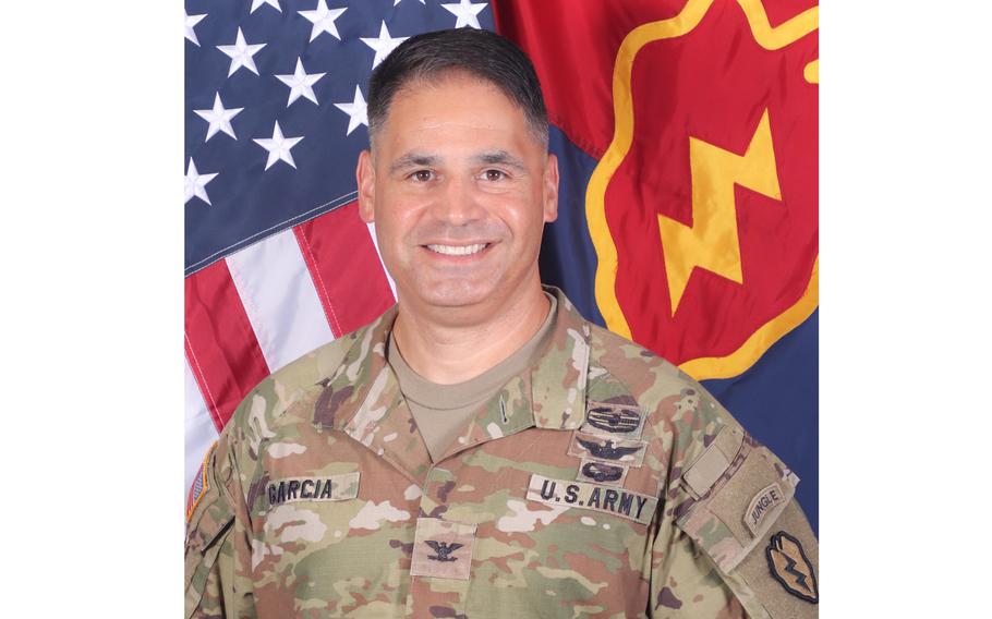 Col. R.J. Garcia will become the 81st commandant of cadets at the United States Military Academy later this year. Garcia, a 1996 graduate of West Point, N.Y., will be promoted to brigadier general before taking charge of the corps of cadets.