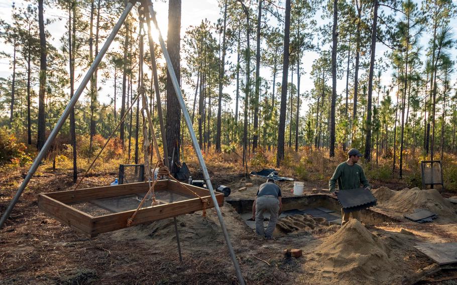 Over eight weeks starting in September, archaeologists and anthropologists unearthed the remains of 14 individuals who died in the Battle of Camden during the Revolutionary War.