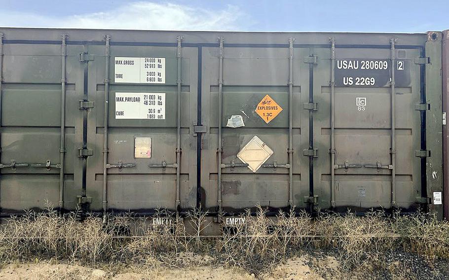 Flammable weeds near a storage area at Camp Arifjan, Kuwait, posed a fire risk to U.S. troops. Officials tasked with storing munitions at the base failed to do so properly, the Defense Department’s Inspector General said in a report released Thursday.