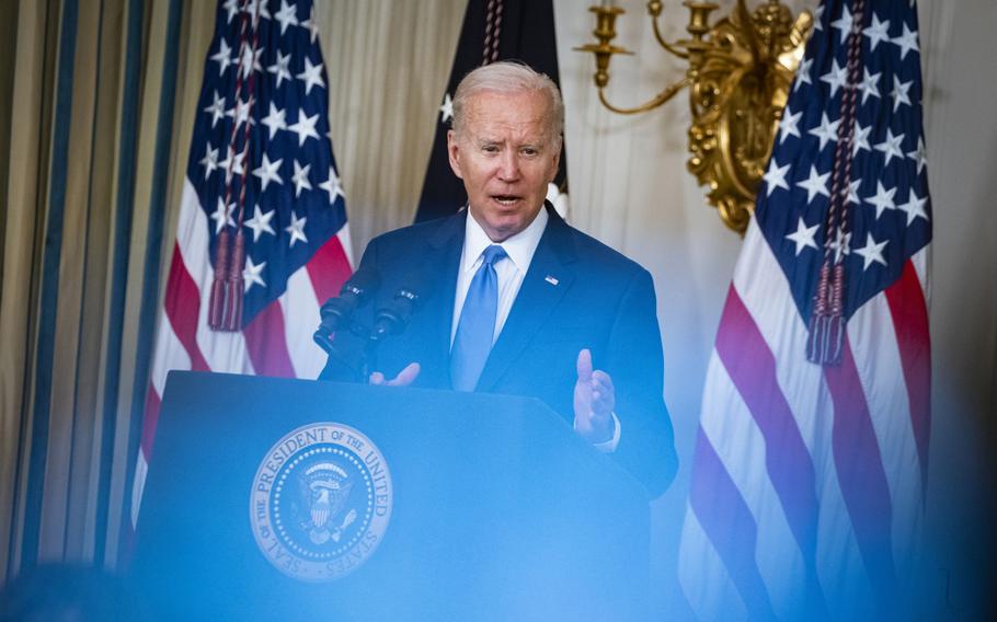 President Joe Biden at the White House in Washington, D.C., on June 16, 2022. 