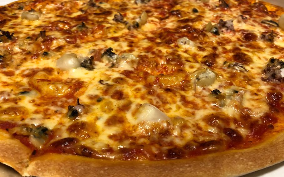 The seafood marinara at Pizzeria Venezia in Kaiserslautern, Germany.