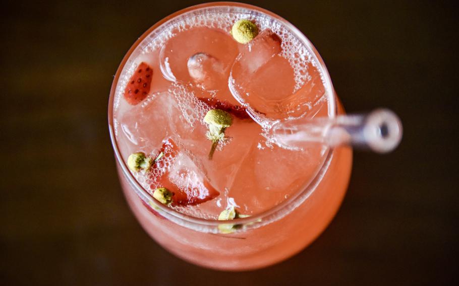 The chamomile paloma mocktail was a refreshing finale with its blend of strawberry and fresh grapefruit. There are many mocktail options on the menu at Petiole Cafe.