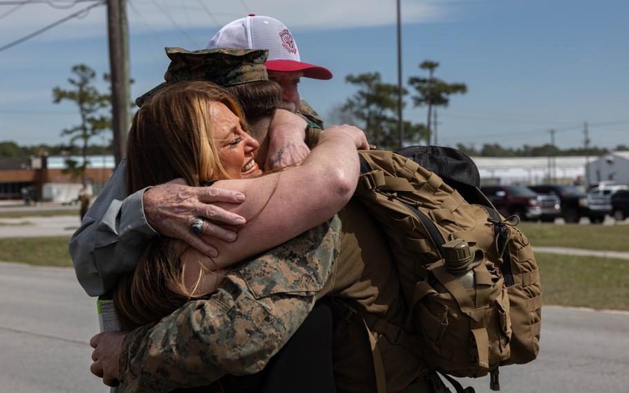 U.S. Marines and sailors with Lakota Company, Battalion Landing Team 1/6, 26th Marine Expeditionary Unit (Special Operations Capable) returned home after completing an eight-month deployment embarked aboard the Bataan Amphibious Ready Group.