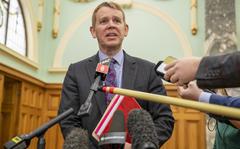 New Zealand Police Minister Chris Hipkins during his press conference at Parliament, Wellington, New Zealand, Thursday, June 30, 2022.New Zealand's government has declared that American far-right groups the Proud Boys and The Base are terrorist organizations. 