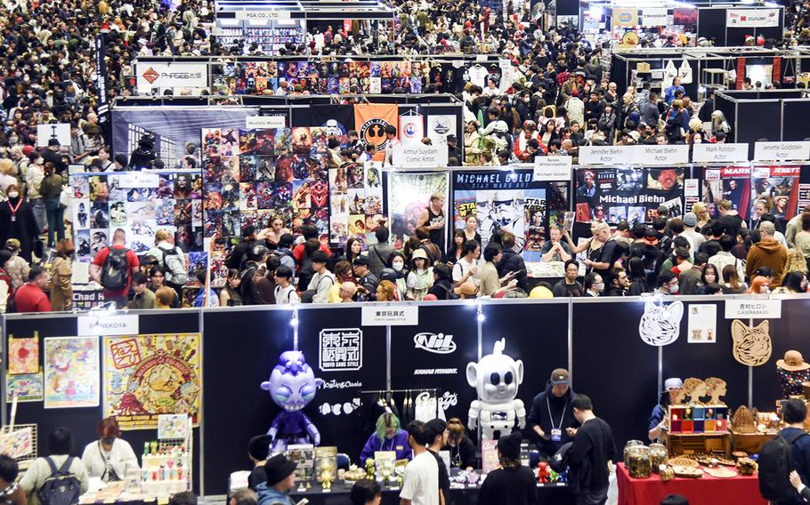Tokyo Comic Con crowds gather at the Makuhari Messe Convention Center in Chiba, east of central Tokyo, Saturday, Dec. 9, 2023. 