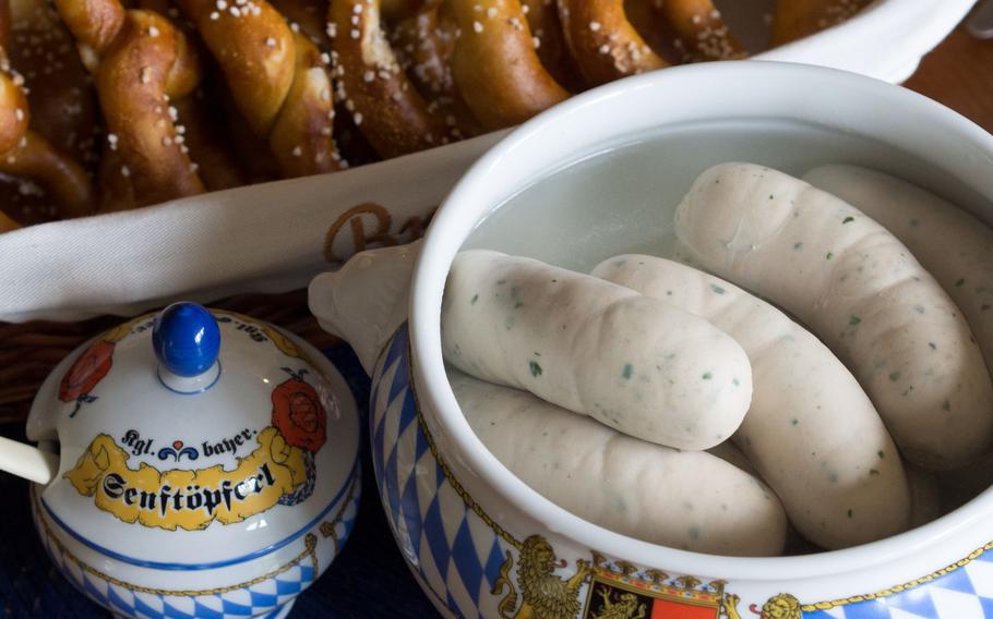 Bavarian white sausage, or weisswurst, is on the menu for soldiers from Fort Stewart, Ga., arriving in Germany on a mission to reassure NATO allies. 