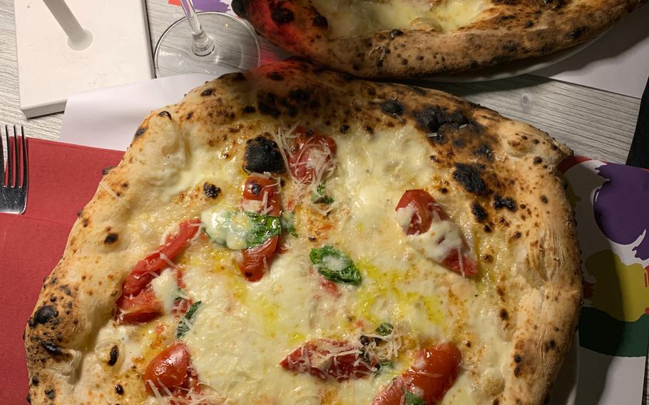 Pizzas at Pizzeria Salvo in Naples, Italy, are platter-sized. 