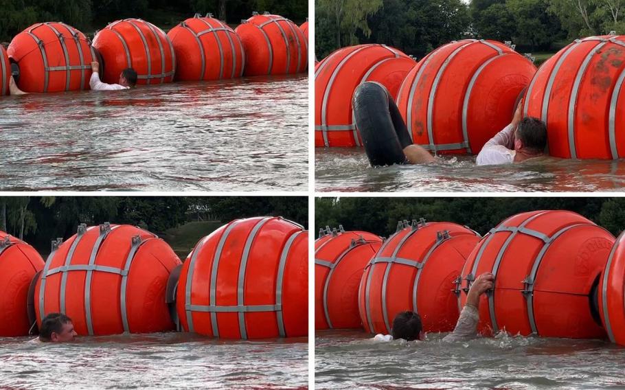 The Texas National Guard will build 1,000 feet of barrier on the Rio Grande later this month using roughly four-foot-tall buoys.