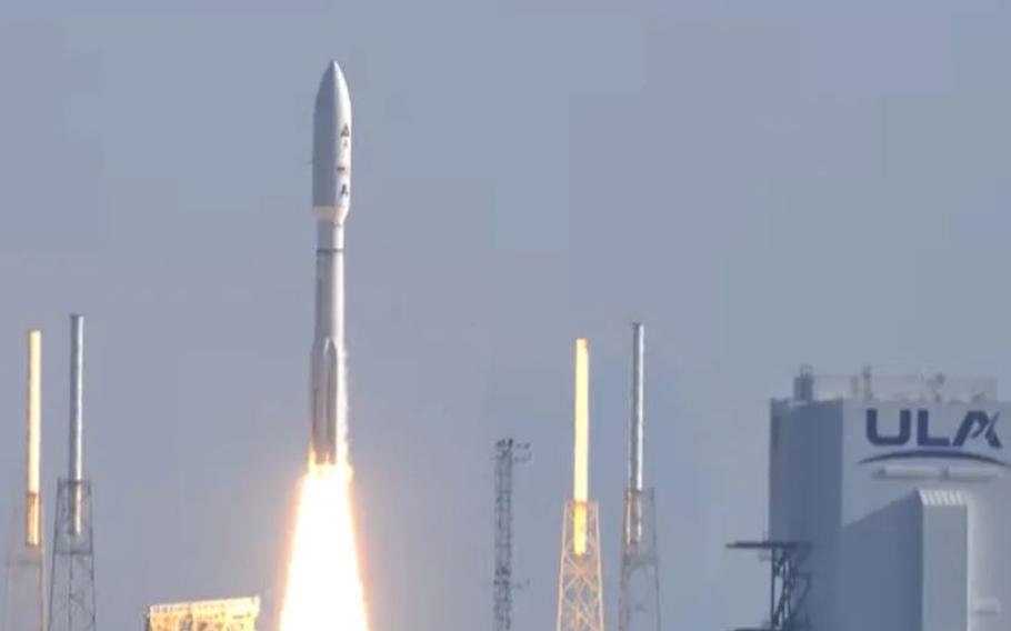 The United Launch Alliance Atlas V rocket for the SILENTBARKER/NROL-107 mission lifts off from Cape Canaveral Space Force Station’s Space Launch Complex 41 on Sunday, Sept. 10, 2023. 