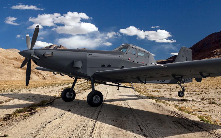 The L-3/AT-802U Sky Warden is one of five prototypes U.S. Special Operations Command has selected to demonstrate for its Armed Overwatch program. They're seeking a low-cost manned aircraft to provide surveillance, close air support and airborne air control functions in austere environments.

L3 Harris