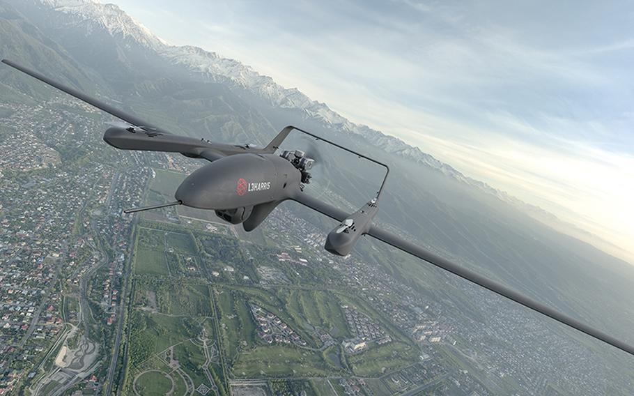 The FVR-90 drone can travel up to 18,000 feet at speeds as high as 65 knots or close to 75 mph, according to Aaron Farber, a chief engineer for the Tactical Unmanned Aerial System Business Area at L3Harris.