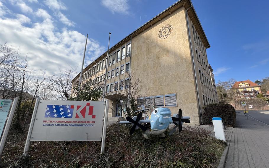 The German-American Community Office in downtown Kaiserslautern, Germany, on March 13, 2022. The office was established in February 2003 to promote German-American relations in the Kaiserslautern Military Community.