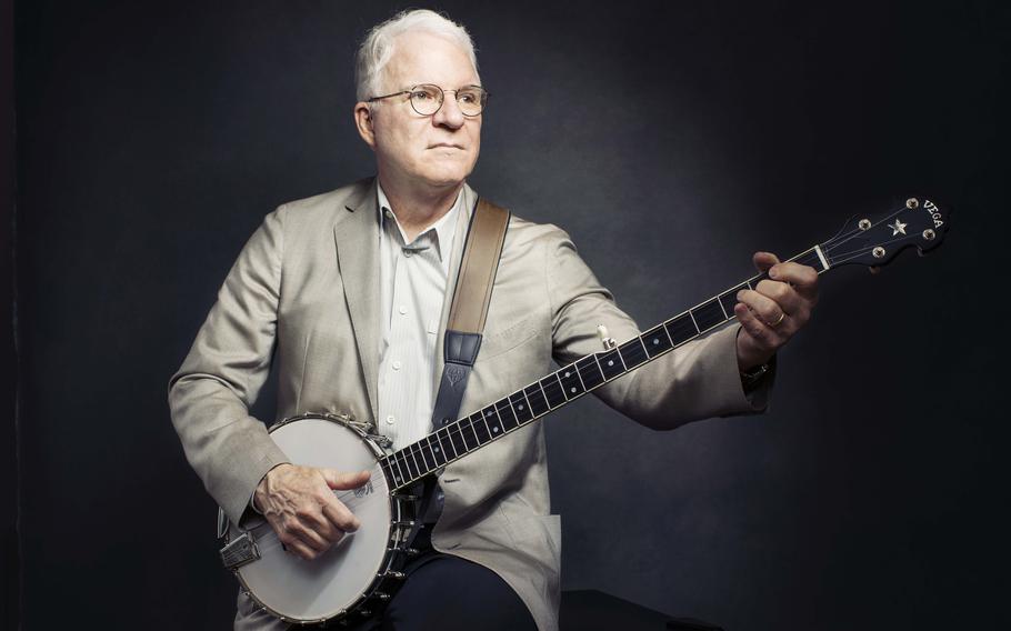 Steve Martin poses for a portrait in New York on Sept. 2, 2015 to promote his album “So Familiar” with Edie Brickell. Martin won a Grammy for Best Comedy Recording for his album “A Wild And Crazy Guy” in 1979.