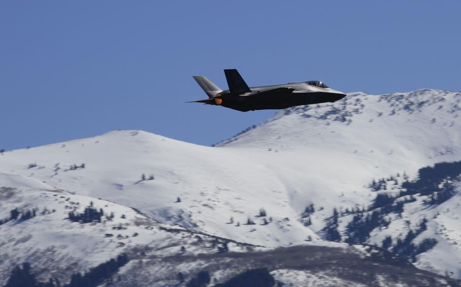 An F-35A takes off from Hill Air Force Base, Utah, March 14, 2014.  
