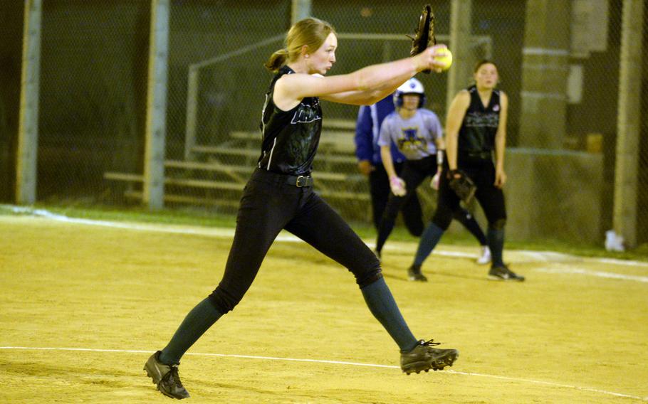 Kubasaki right-hander Quinn Suey-Schwartz got the win in Game 2 Friday against Yokota. 