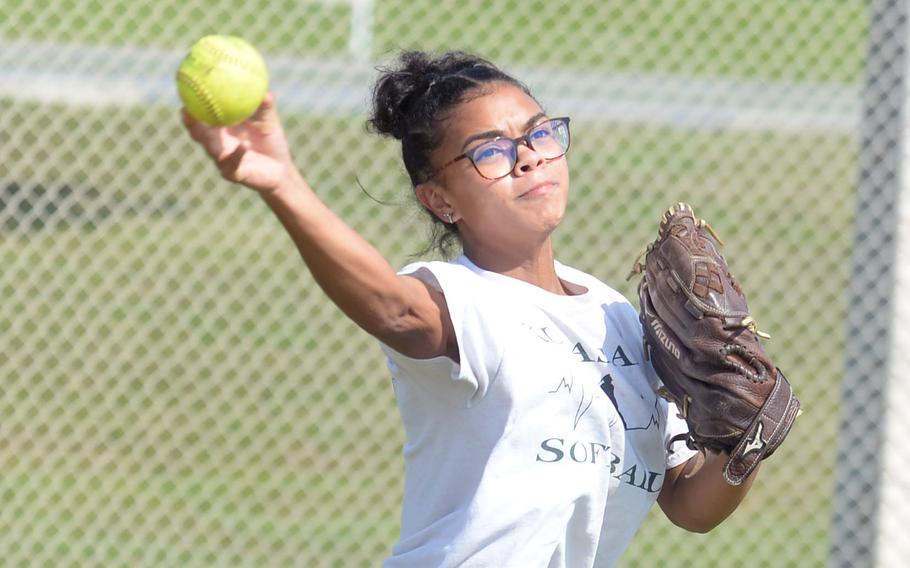 Senior infielder McKayla Paine, Kubasaki's female Athlete of the Year.